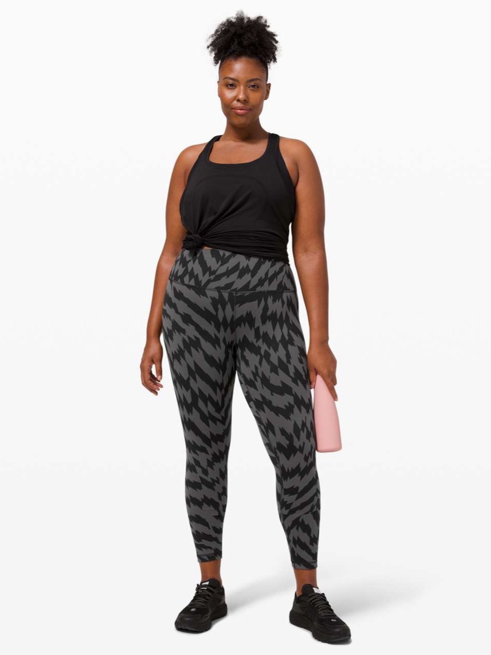 Lululemon Wunder Train High-Rise Tight 25" Voltage Graphite Grey Black Size 4